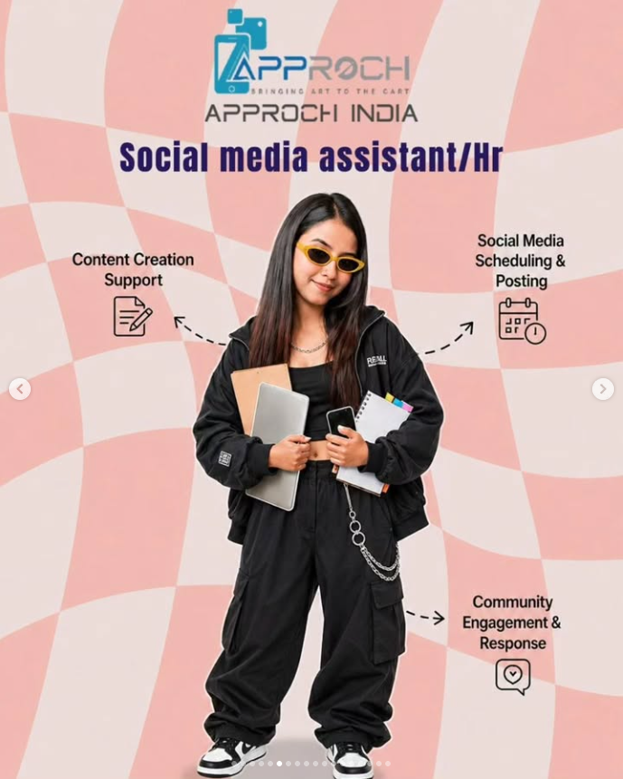 Approch India Social Media Assistant/HR caricature